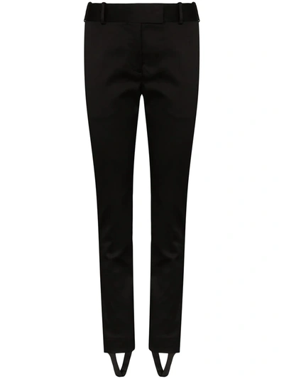 Tom Ford Detachable Stirrup Slim Leg Trousers In Black