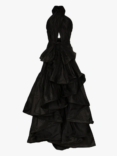 Oscar De La Renta Neckholder-abendkleid In Black