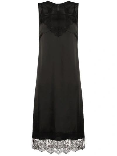 N°21 Sleeveless Dress With Lace In Black