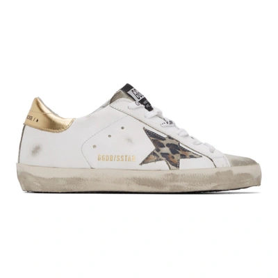 Golden Goose Superstar Leo-star Leather Low-top Trainers In White