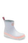 Hunter Original Play Short Speckle Sole Waterproof Rain Boot In Limpet Grey