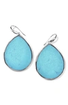 Ippolita 'polished Rock Candy' Large Teardrop Earrings In Silver/ Turquoise