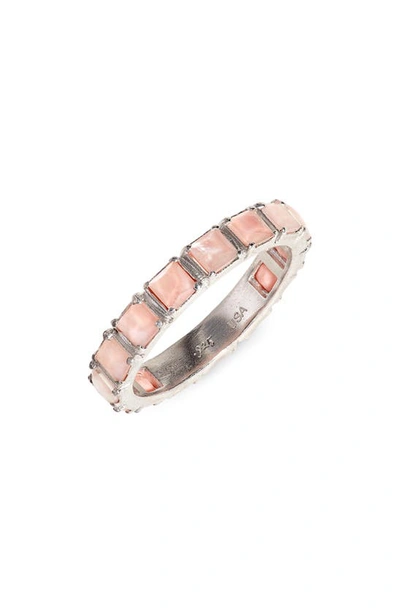 Armenta New World Stacking Ring In Peach And Silver