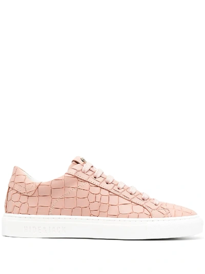 Hide & Jack Essence Tuscany Embossed-effect Trainers In Pink