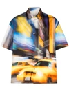 Heron Preston Graphic Taxi Print Shirt In White