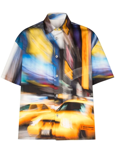 Heron Preston Graphic Taxi Print Shirt In Multicolor
