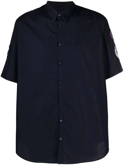 Raf Simons Patch Detail Shirt In Blue