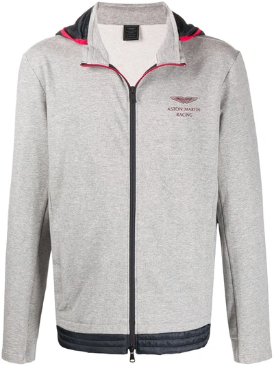 Hackett X Aston Martin Racing Hoodie In Grey