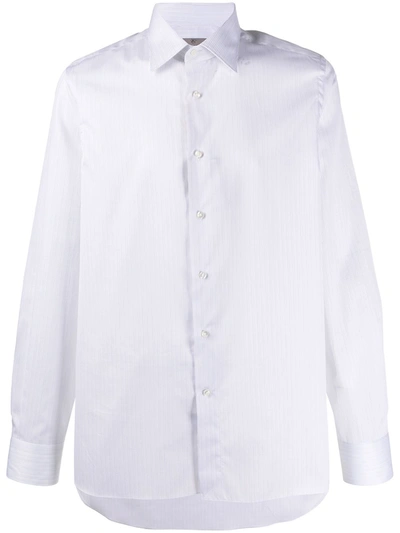 Canali Pinstriped Shirt In White