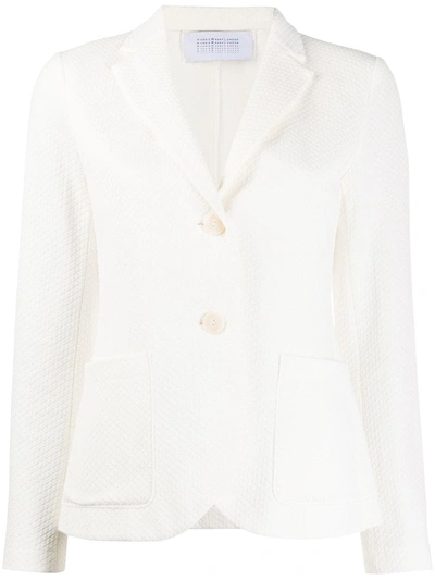Harris Wharf London Fitted Single-breasted Blazer In White