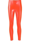 Junya Watanabe Cropped High Waisted Leggings In Orange