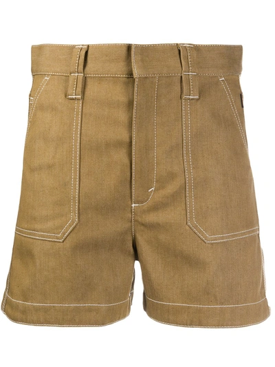 Chloé High-waisted Shorts In Brown