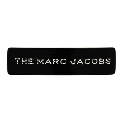 Marc Jacobs Crystal-embellished Black Hair Clip In 002 Black
