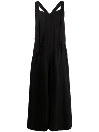 Yohji Yamamoto Plain Wide-leg Jumpsuit In Black