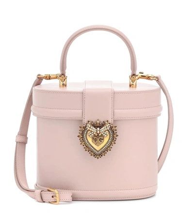 Dolce & Gabbana Women's Devotion Leather Top Handle Bag In Pink