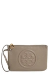 Tory Burch Perry Bombe Wristlet Bag In Gray Heron