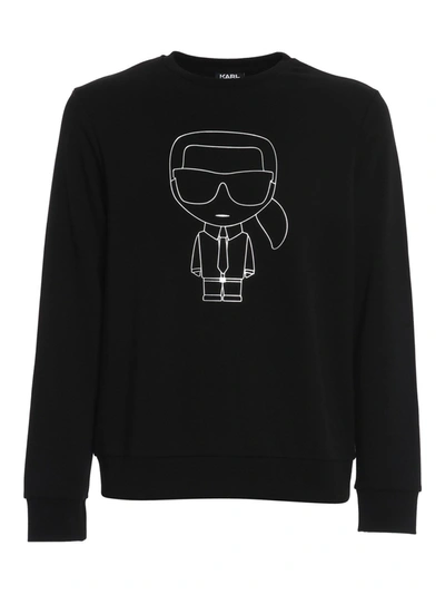 Karl Lagerfeld Karl Ikonik Print Sweatshirt In Black