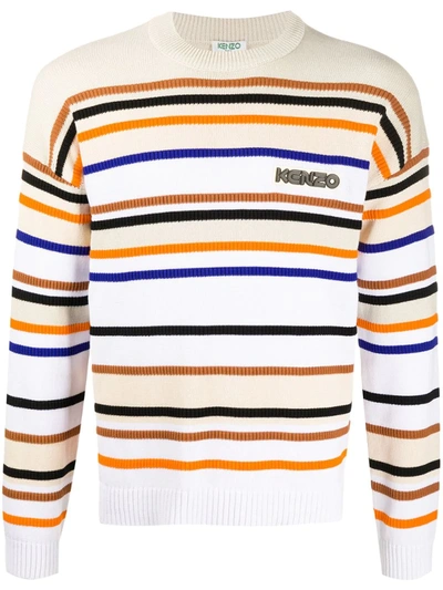 Kenzo Striped Pullover In Multicolor