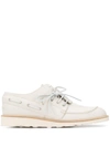 Maison Margiela Asymmetric Lace-up Shoes In White