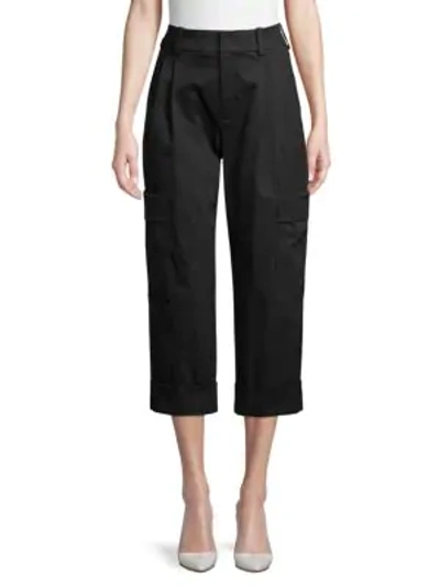 Vince Cropped Cargo Pants In Black