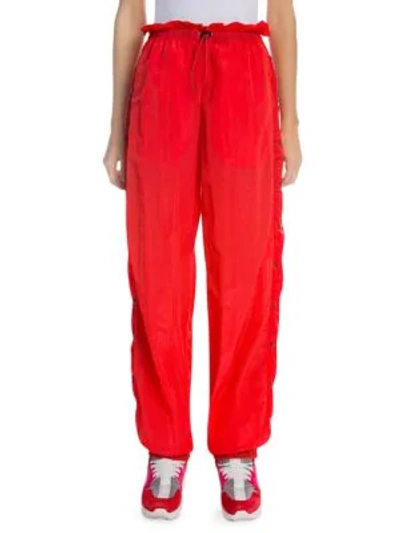 Ben Taverniti Unravel Project Nylon Tear Away Pants In Red