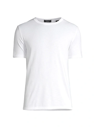 Theory Topstitching Jersey T-shirt In White