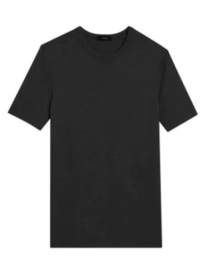 Theory Topstitching Jersey T-shirt In Black Multi