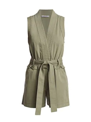 green utility romper