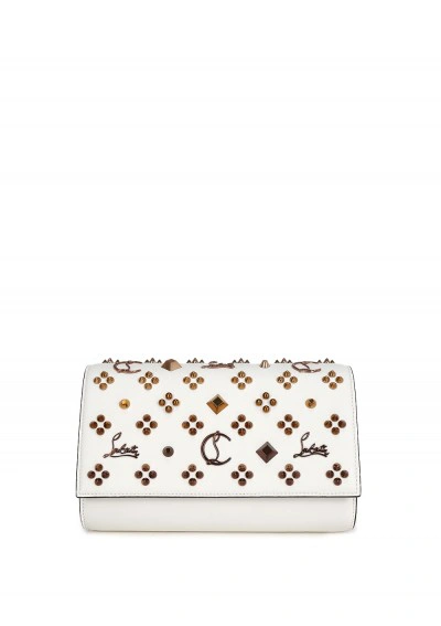 Christian Louboutin Paloma White Leather Clutch Bag