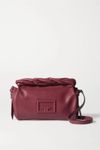 Givenchy Id93 Small Leather Shoulder Bag In Dark Purple
