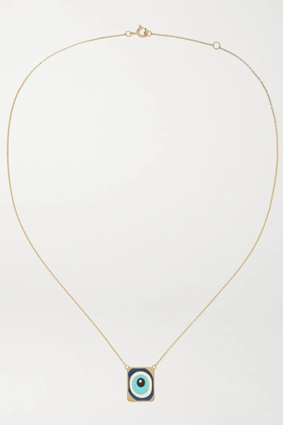 Diane Kordas 18-karat Rose Gold, Enamel And Diamond Necklace