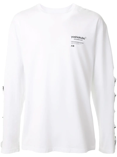 Yoshiokubo Long Sleeve Cut-out T-shirt In White