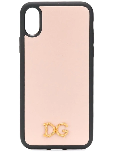 Dolce & Gabbana Logo-plaque Iphone X/xs Case In Pink