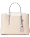 Kate Spade Medium Margaux Leather Satchel In Blush Multi/gold