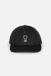Ami Alexandre Mattiussi Logo Patch Cotton Gabardine Baseball Hat In Black