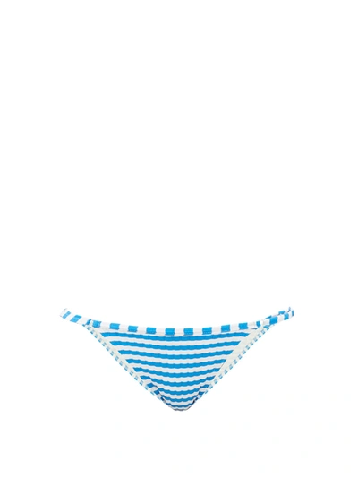 Solid & Striped The Lulu Striped Bikini Briefs In Blue/white
