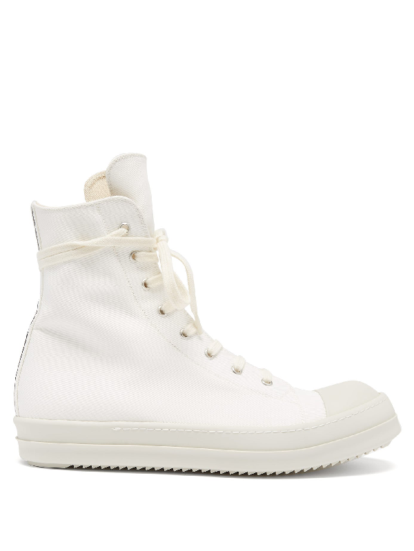 Rick Owens Drkshdw Sneaks Exaggerated-sole High-top Canvas Trainers In ...