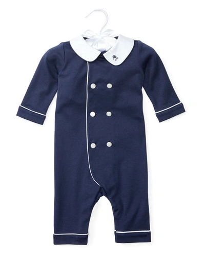 Ralph Lauren Kids' Double-breasted Cotton Coverall, French Navy