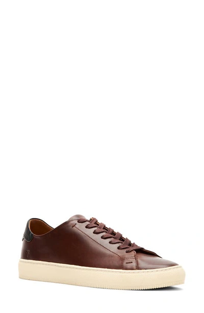 Frye Men's Astor Leather Low-top Sneakers In Cognac Leather