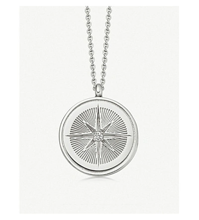 Astley Clarke Celestial Compass Sterling Silver And Sapphire Necklace
