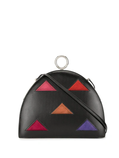 Pre-owned Hermes 1990s  Triangle-motif Shoulder Bag In Black