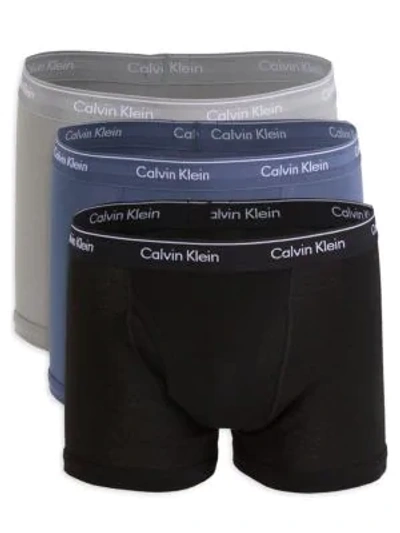 Calvin Klein 3-pack Classic-fit Cotton Boxer Briefs In Black Multi