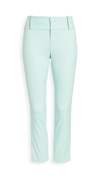 Alice And Olivia Alice & Olivia Stacey Slim-fit Ankle Pants In Mint
