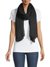 Saks Fifth Avenue Collection Lightweight Cashmere & Silk Scarf In Black