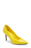 Calvin Klein Gayle Pumps Women's Shoes In Scuba Yellow Leather