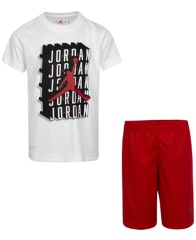Jordan Kids' Toddler Boys 2-pc. Dri-fit Jumpman T-shirt & Shorts Set In Gym Red