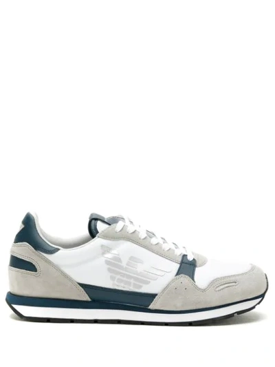 Emporio Armani Side Logo Sneakers In Grey