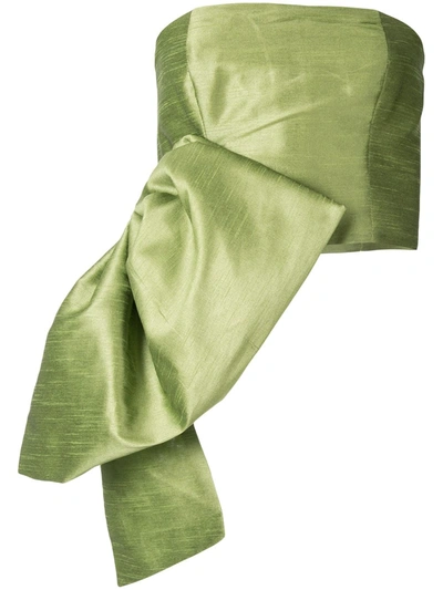 Bambah Bustier Side Bow Dress In Green