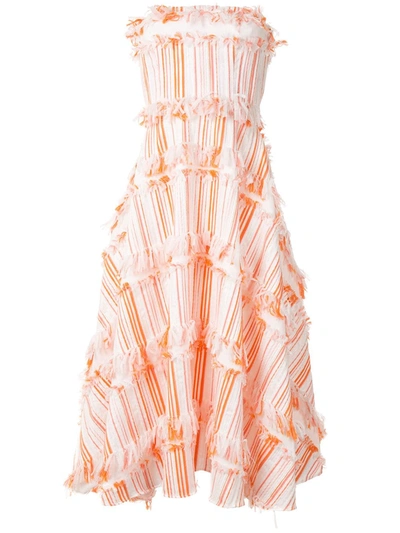Bambah Confetti-embellished Midi Dress In Orange