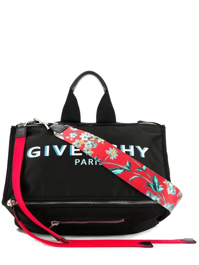 Givenchy Pandora Logo Print Messenger Bag In Black